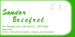 sandor briefrel business card